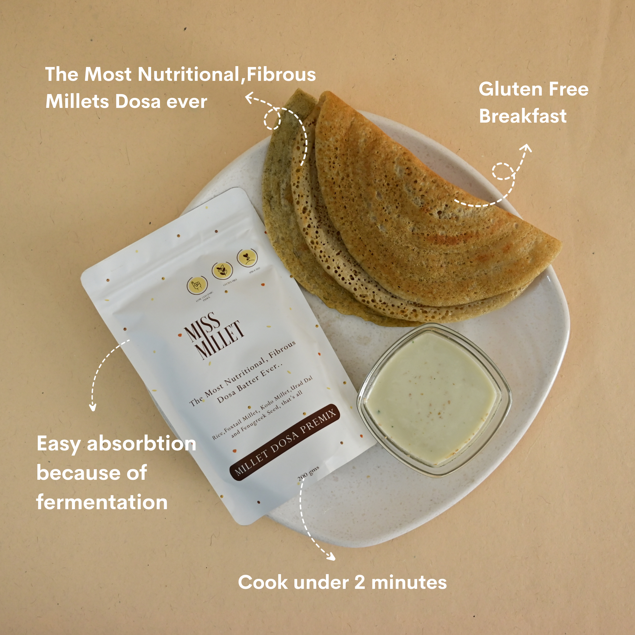 MIllet Dosa Premix 200gms (Pack of 2)