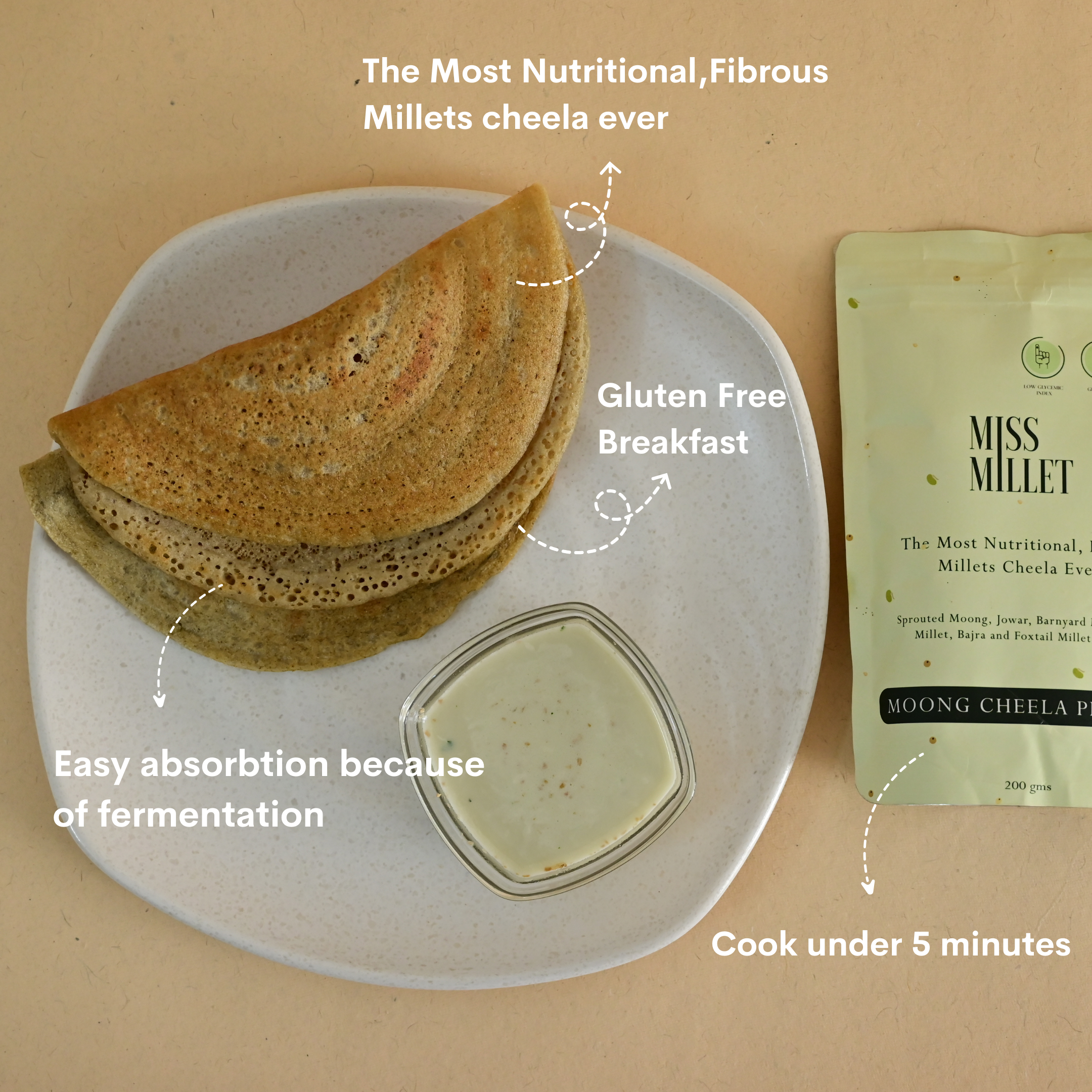 Moong Cheela Premix 200gms (Pack of 2)