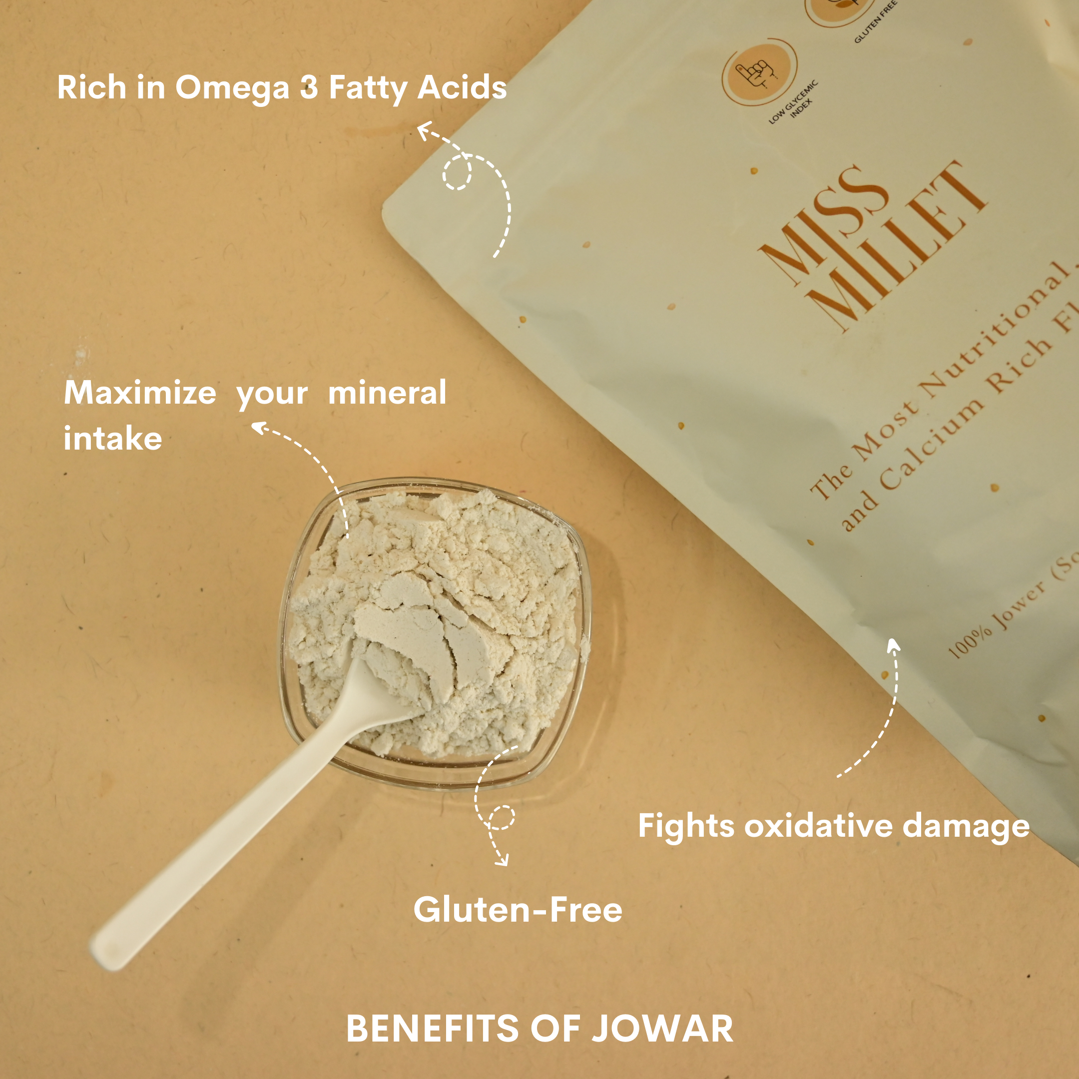 Sprouted Sundried Jowar (Sorghum) Flour