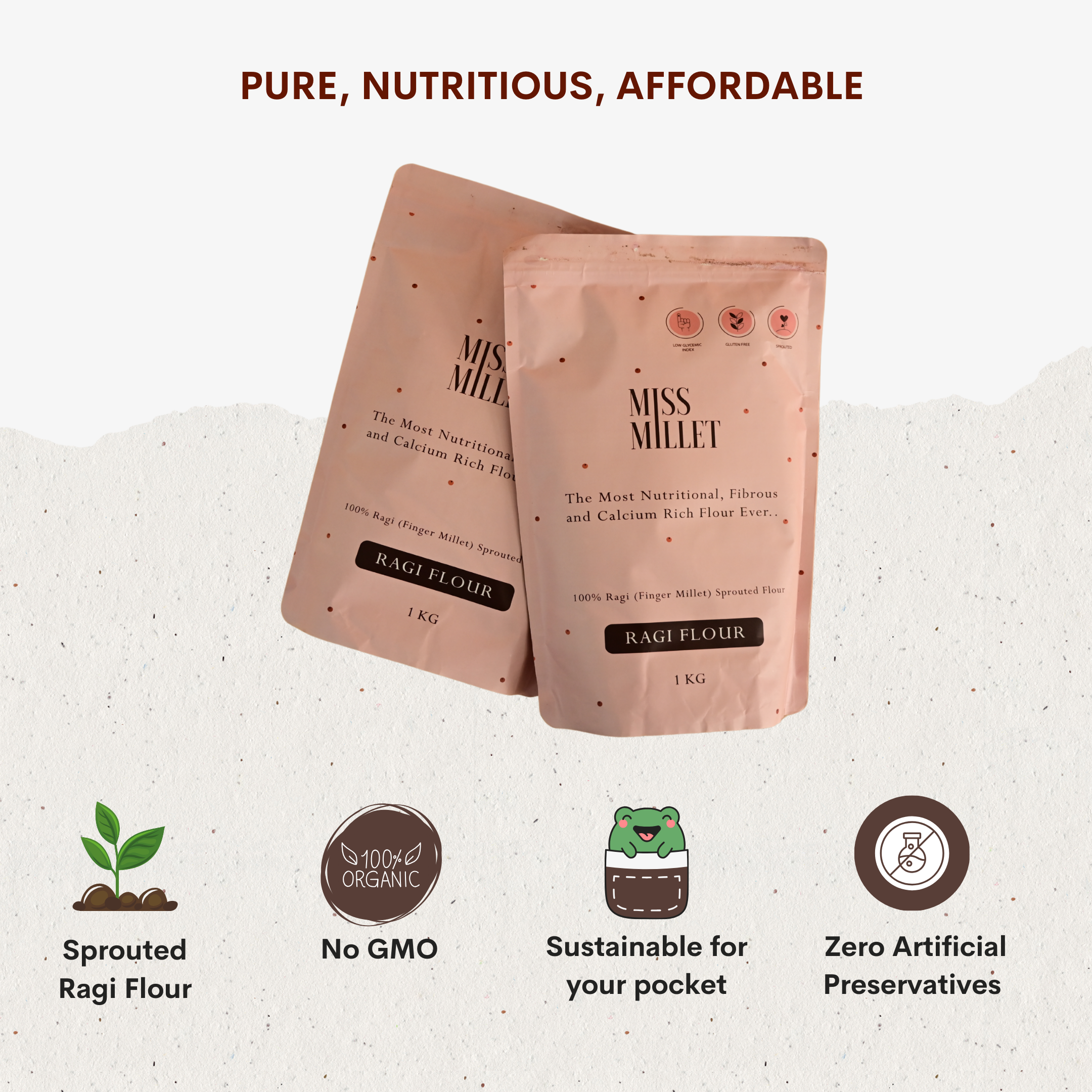 Sprouted Sundried Ragi (Finger Millet) Flour